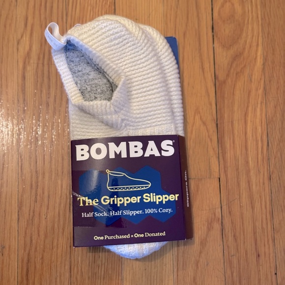 BOMBAS Waffle Gripper Slippers in Ivory - Size Medium (US 9 - 11.5) - New - Picture 2 of 6